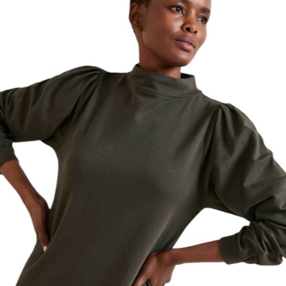 Garnet Hill Audrey Mock-Neck Knit Dress size XL - Picture 3 of 12